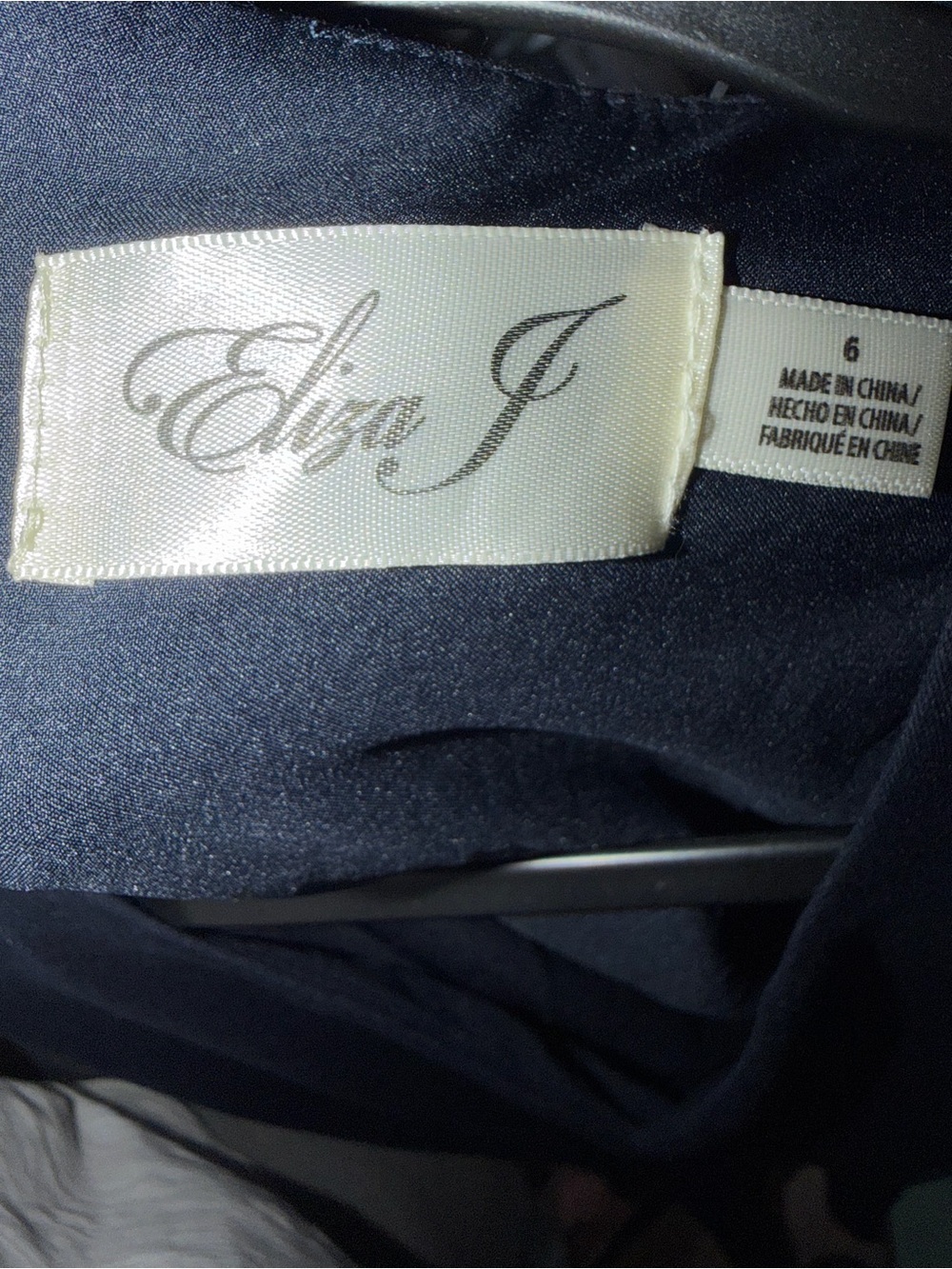 Eliza J New With Tags Navy Blue Ponte V Neck Fit And Flare Size 6 - Picture 4 of 8